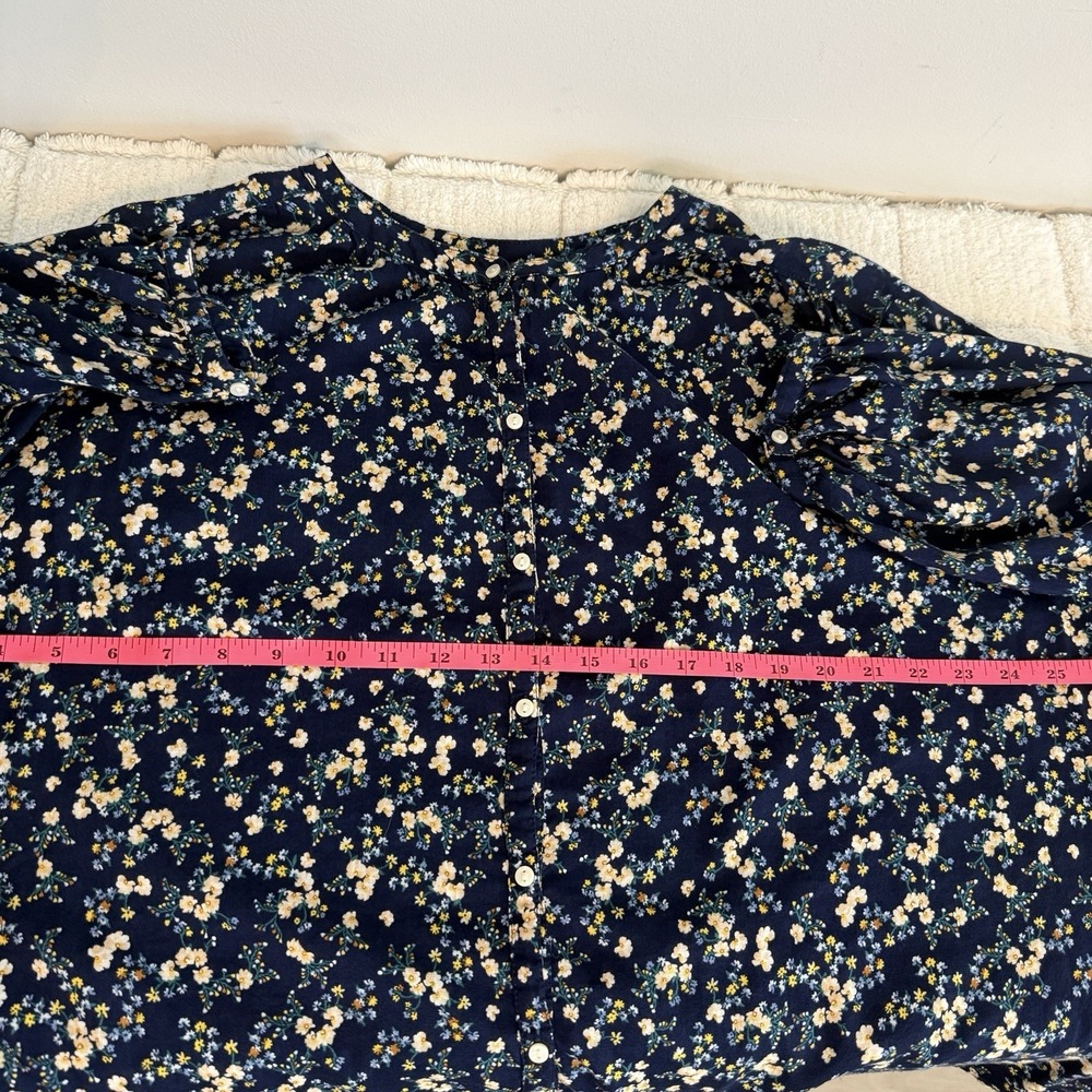 Old Navy Boho Floral Button Long Sleeve Top XL Feminine Cottagecore Timeless - Picture 10 of 14
